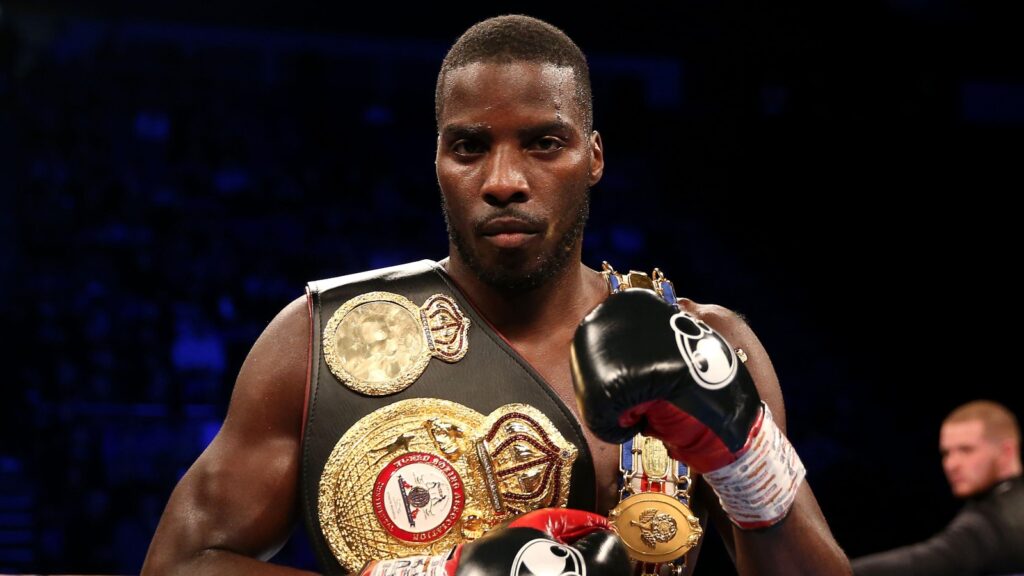 Lawrence Okolie with boxing belts